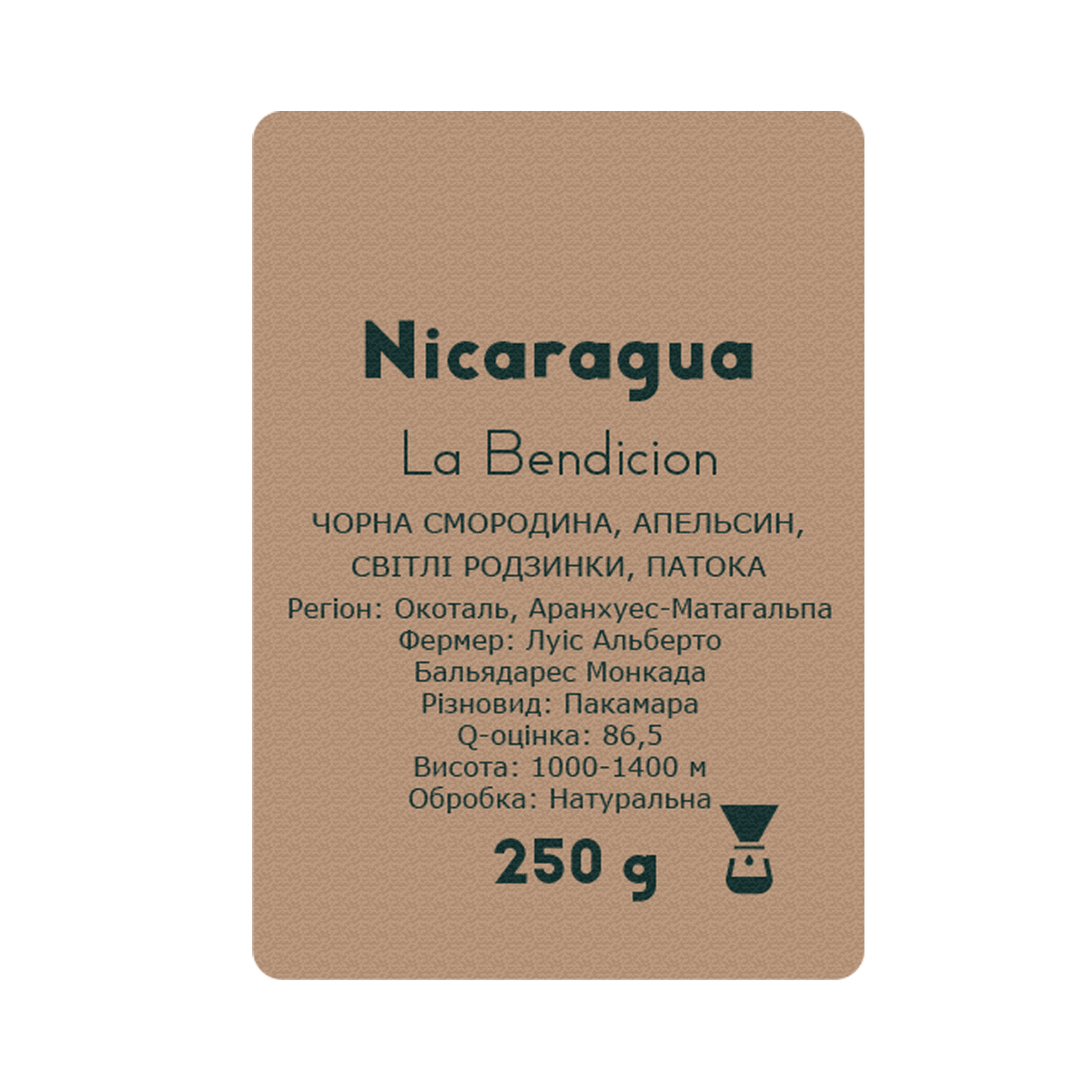 Nicaragua La Bendicion, 250 г – filter - Image 2